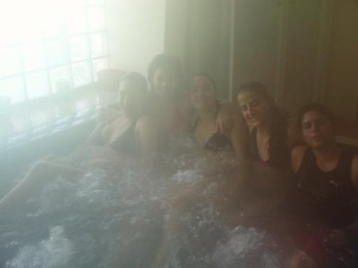 Maya, Nofar, Gili and Shnu in sauna