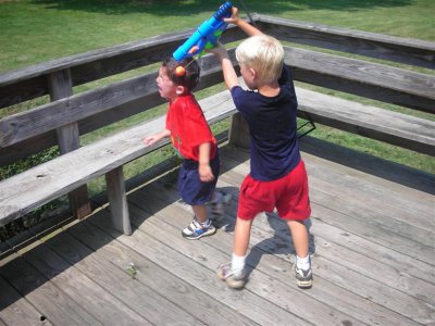 Casey drenching Anthony