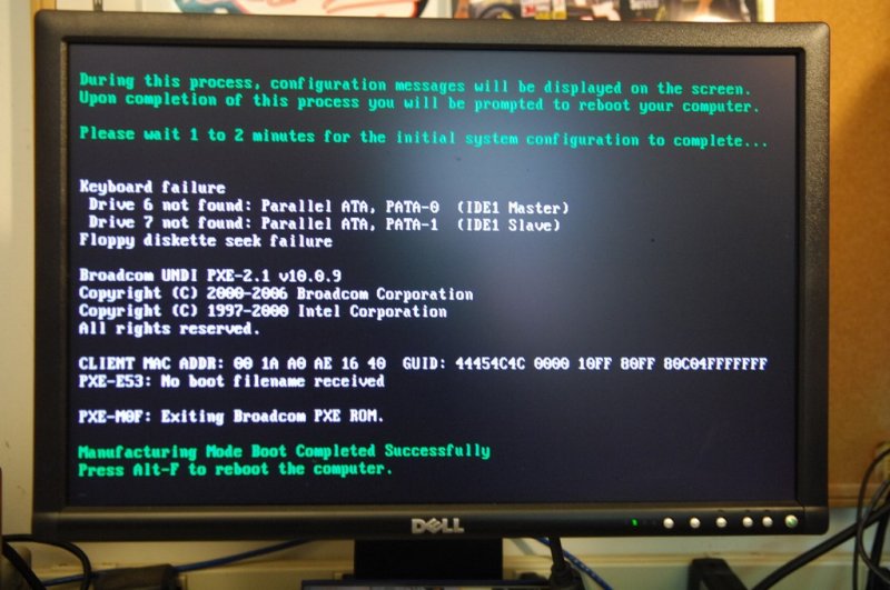 mfg boot screen