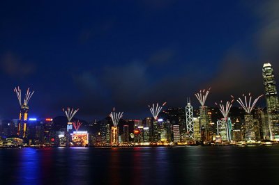 Harbor Fireworks (10th anniversary of HKSAR)