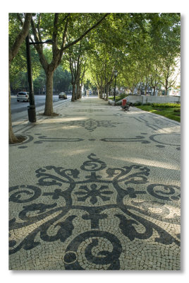 Trottoir de l'avenue Libertade