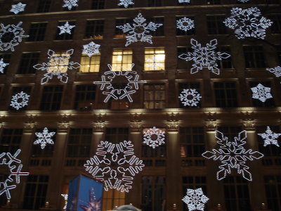 Macys again, but the snow flakes light up to the music.