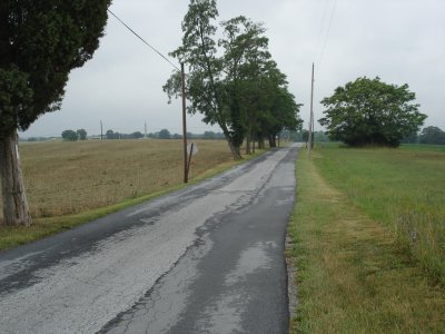 View down Smoktown Road toward the Dunkard Church