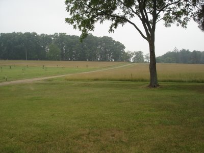 View of Warfield ridge where the Texas Brigade advanced