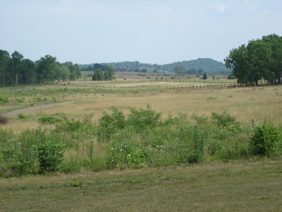 View towards Big and Little Round Top from Seminary Ridge