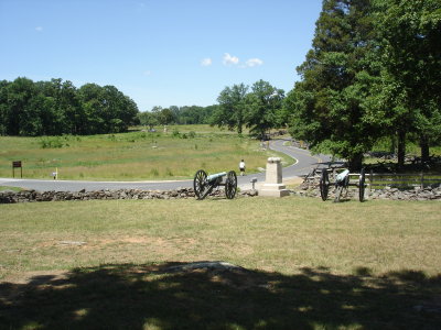 3rd Corps Battery guarding the entrance to the wheatfield
