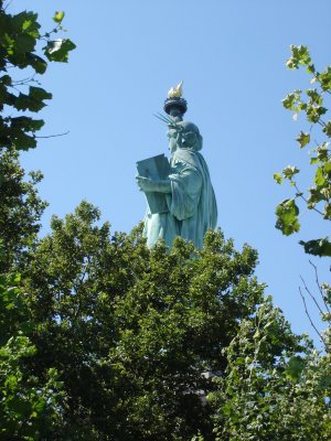 Lady Liberty through the Trees