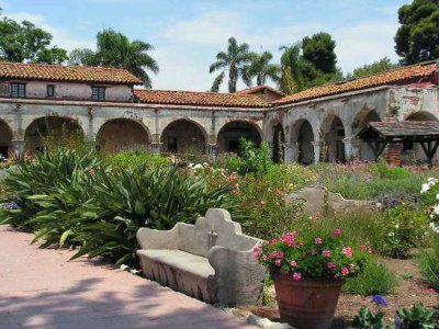 Court yard at Mission San Juan Capistrano