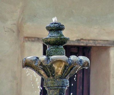 A fountain at the San Juan Mission