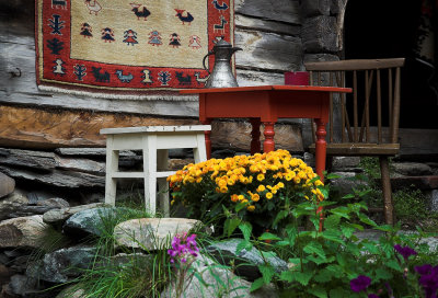 Detail from an outdoor caf