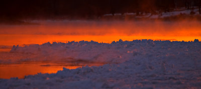 January Sunrise on the Mississippi River
