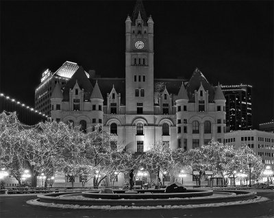 Landmark Center in Black and White