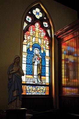 Mother Mary and lovely window...