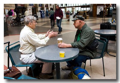 We meet Tony Kaliton at South Station, then ...