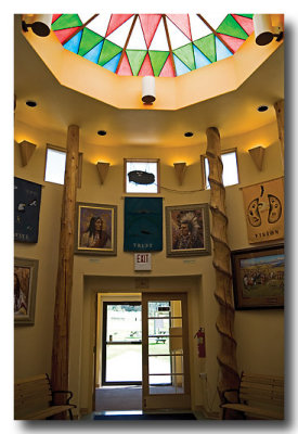 The lobby is a symbolic round space.