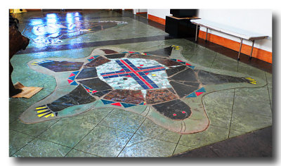 Floor tiles in the Art Department Building