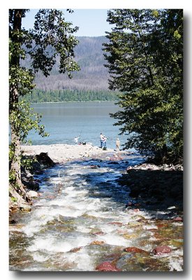 This stream flows beside the inn into the lake.