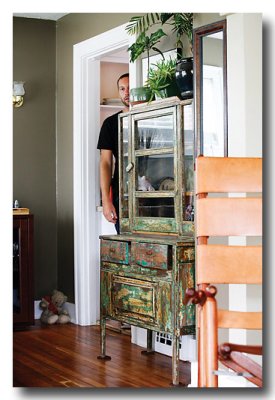 Ron peeking from diningroom.