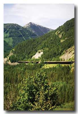 These shed rooves keep snow off the train as it wends it's way through the mountains...