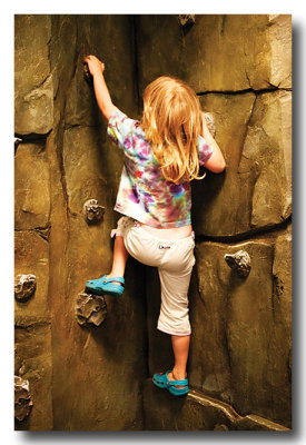 Work out some of that energy by climbing the walls!