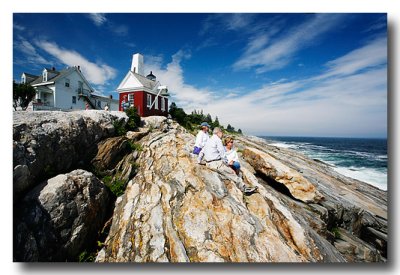 Everyone enjoys sitting on the ledges watcing the waves crash and smelling the salt....