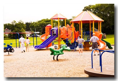 July 28: Time to go to a playground in the heat and humidity!