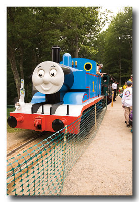 Then Thomas pulls into the station and it's our turn!