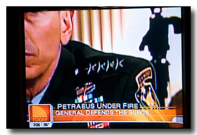 Coincidentally, General Patraeus reports to Congress about progress in Iraq.