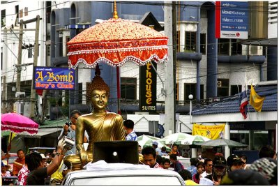 Buddha parading, Pattaya-Songkran