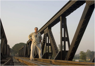 Self-portrait-River Kwai bridge (Kanchanaburi)