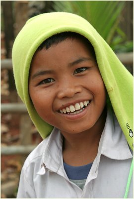 Boy with green coat-Wat Ing  village