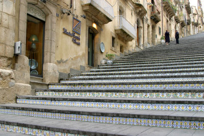 Caltagirone,ceramic steps up to the church