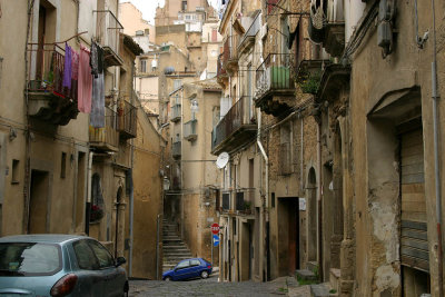 Caltagirone,typical street