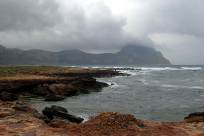 Monte Cofano,in background;seems to be a volcano