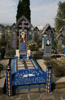 Grave of the creator of the merry cemetery