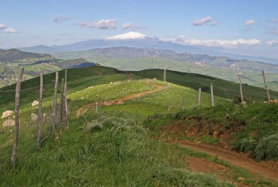 Mt Etna in a distance of ca 30 km