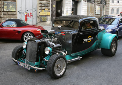 1932 Ford Coupe, heavily modified.