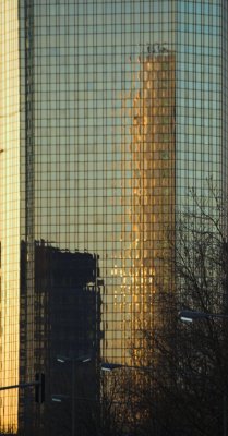 Reflections in the Deutsche Bank Tower, Frankfurt