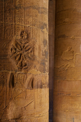 Christian Vandalism, Temple of Philae, Egypt