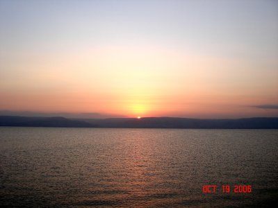 Sun Rise Over the Sea of Galilee