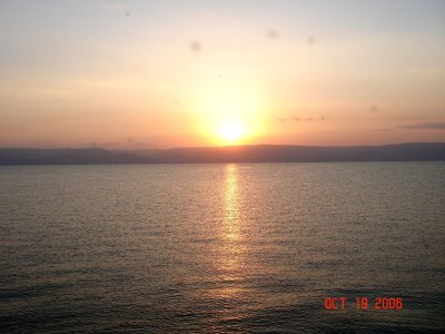 Sun Rise Over the Sea of Galilee