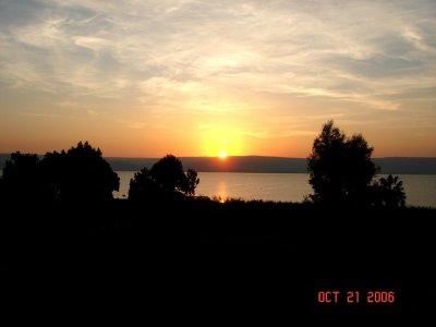 Sun Rise Over Sea of Galilee