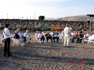 Sunday Morning Service on the Shores of the Sea of Galilee