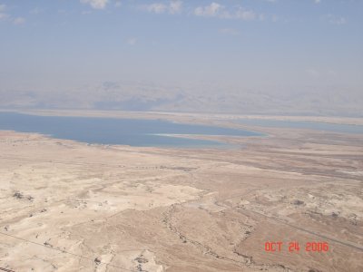View of the Dead Sea a Top Masada Fortress