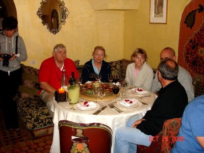 Farewell Dinner at a Moroccan Restaurant