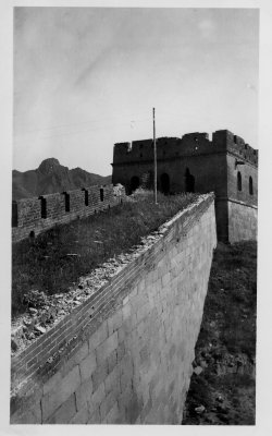 China 1906 Telegraph ploe on Great Wall