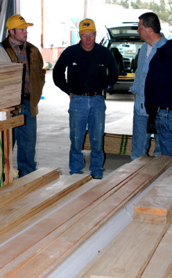 Ben Frank and Kyle in the Lumber Yard