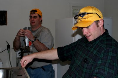 Casey and Ben Installing Sink