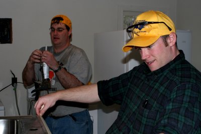 Casey and Ben Installing Sink