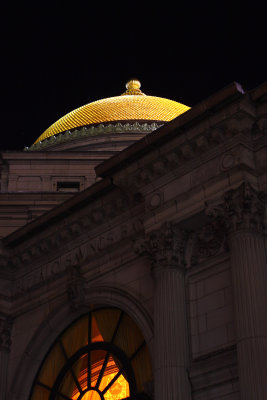 Gold Dome At Night